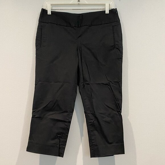 Banana Republic Solid Black Stretch Capris with Pockets - Size 4 - Picture 1 of 5